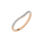 1/6 CT. Curve Natural Round Diamond Eternity Band Ring
