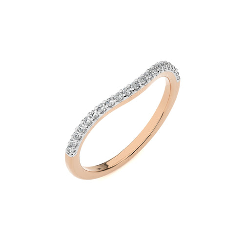 1/6 CT. Curve Natural Round Diamond Eternity Band Ring