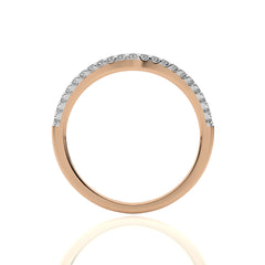 1/6 CT. Curve Natural Round Diamond Eternity Band Ring