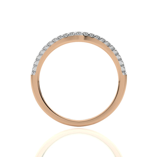 1/6 CT. Curve Natural Round Diamond Eternity Band Ring