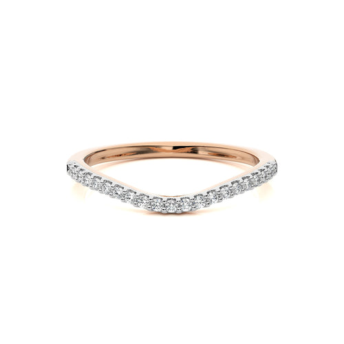 1/6 CT. Curve Natural Round Diamond Eternity Band Ring