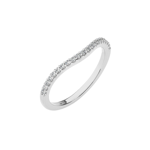 1/6 CT. Curve Natural Round Diamond Eternity Band Ring