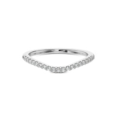 1/6 CT. Curve Natural Round Diamond Eternity Band Ring
