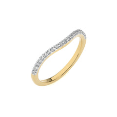 1/6 CT. Curve Natural Round Diamond Eternity Band Ring