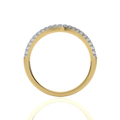 1/6 CT. Curve Natural Round Diamond Eternity Band Ring