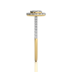 1/2 CT. Round Natural Diamond Halo Ring