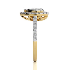 1  CT. Heart shape Cluster Round Natural Diamond Ring