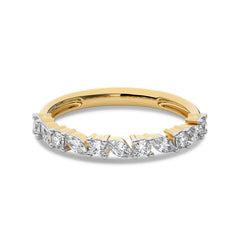 1/2 CT. Cocktail Round and Marquise Natural Diamond Wedding Band