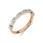 1/2 CT. Cocktail Round and Marquise Lab Created Diamond Wedding Band