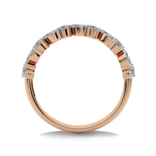 1/2 CT. Cocktail Round and Marquise Natural Diamond Wedding Band