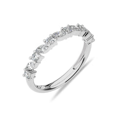 1/2 CT. Cocktail Round and Marquise Lab Created Diamond Wedding Band