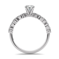 1 CT. Cocktail  Round and Marquise Natural Diamond Engagement Ring
