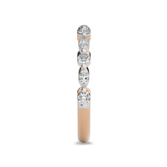 1/2 CT Round and Marquise Natural Diamond Wedding Band