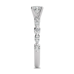 1 CT. Round and Marquise Natural Diamond Engagement Ring
