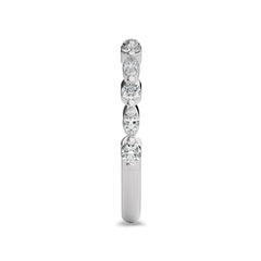 1/2 CT Round and Marquise Natural Diamond Wedding Band