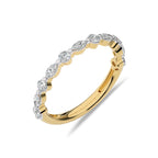1/2 CT Round and Marquise Natural Diamond Wedding Band