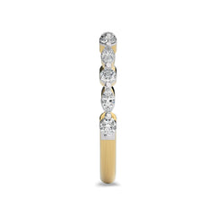 1/2 CT Round and Marquise Natural Diamond Wedding Band
