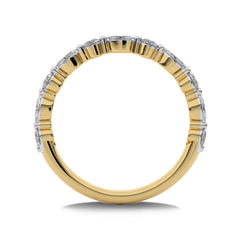 1/2 CT Round and Marquise Natural Diamond Wedding Band