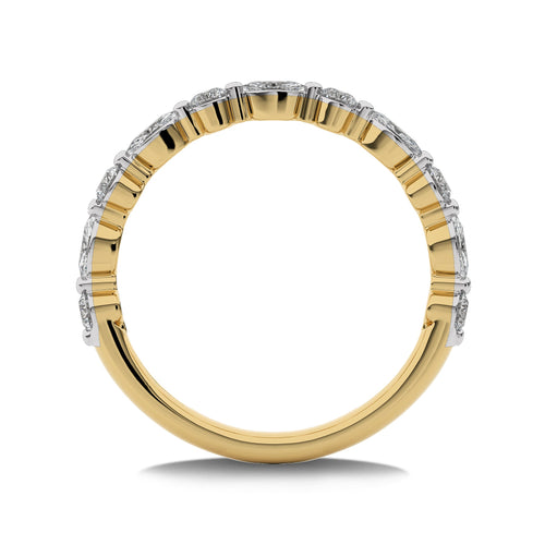 1/2 CT Round and Marquise Natural Diamond Wedding Band