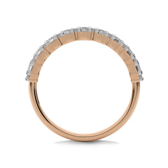 1/2 CT Round and Baguette Natural Diamond Wedding Band