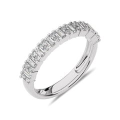 1/2 CT Round and Baguette Natural Diamond Wedding Band