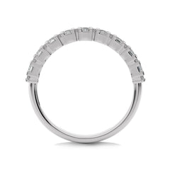 1/2 CT Round and Baguette Natural Diamond Wedding Band