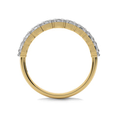 1/2 CT Round and Baguette Lab Created Diamond Wedding Band