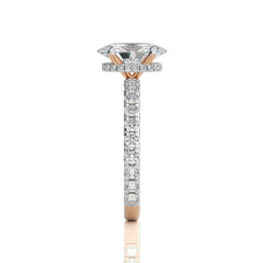 2 CT. Center Oval Hidden halo Natural Diamond Engagement Ring