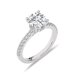 1 3/4 CT. Round Natural Diamond Engagement Ring