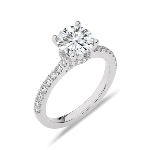 1 3/4 CT. Round Natural Diamond Engagement Ring
