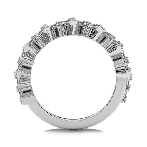 1 1/2 CT. Round and Baguette Lab Created Diamond Ring