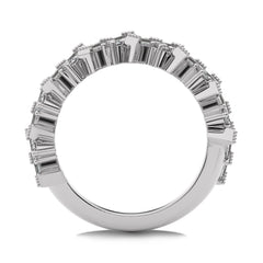 1 1/2 CT. Round and Baguette Natural Diamond Ring