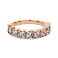 1/3 CT. Marquise Shape Round Natural Diamond Band Ring