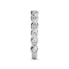 1/2 CT. Round and Pear Natural Diamond Band Ring