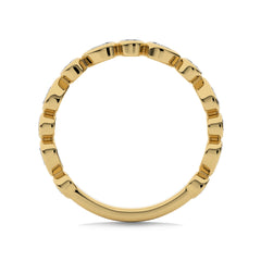 1/2 CT. Round and Pear Natural Diamond Band Ring