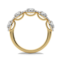 2 CT. Round Natural Diamond Halo Five Stone Ring