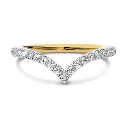 1/3 CT. Round Lab Created Diamond Chevron Band