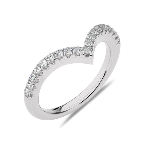 1/3 CT. Round Lab Created Diamond Chevron Band