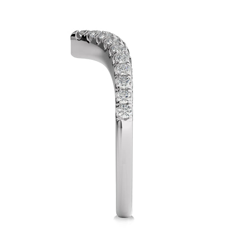 1/3 CT. Round Natural Diamond Chevron Band