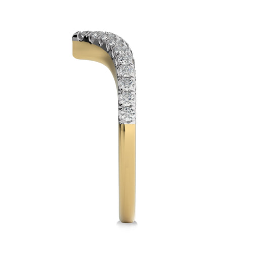 1/3 CT. Round Natural Diamond Chevron Band