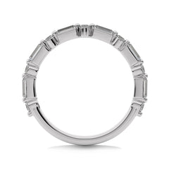 1/2 CT. Baguette and Round Natural Diamond Band Ring