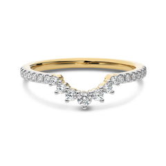 1/4 CT. Round Natural Diamond Curve Ring