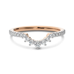 1/4 CT. Round Natural Diamond Curve Ring