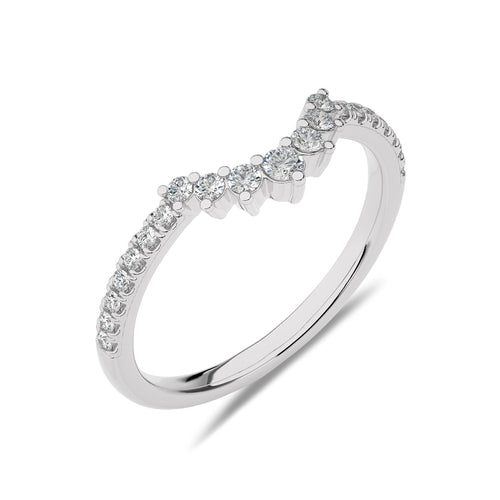 1/4 CT. Round Natural Diamond Curve Ring