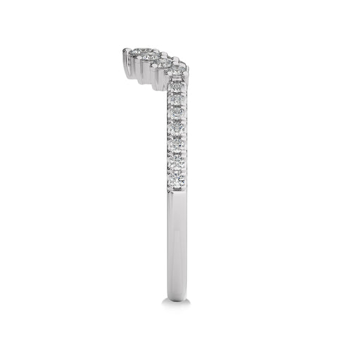 1/4 CT. Round Natural Diamond Curve Ring