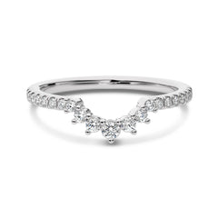 1/4 CT. Round Natural Diamond Curve Ring