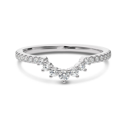 1/4 CT. Round Natural Diamond Curve Ring