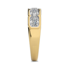 2 CT. Emerald Lab Created Diamond Ring Band