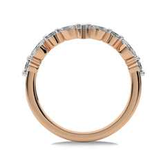 1/2 CT. Round and Marquise Natural Diamond V Shape Band Ring