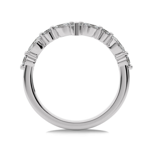 1/2 CT. Round and Marquise Natural Diamond V Shape Band Ring